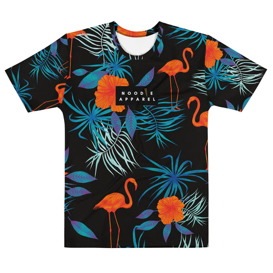 Noodle Apparel T-Shirts: Orange Flamingos