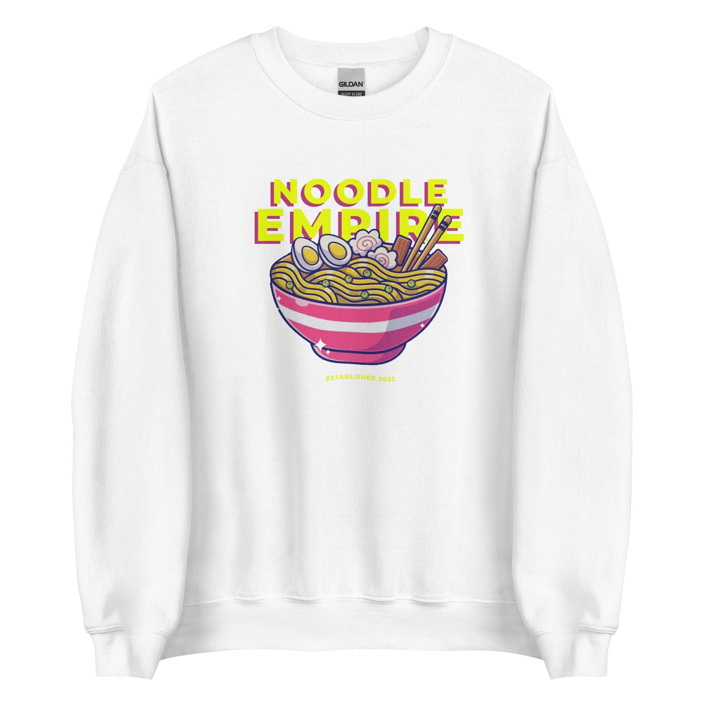 Noodle Empire Crewneck: Pink Logo