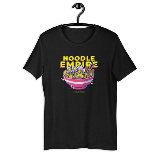 Noodle Empire T-Shirt: Pink Logo