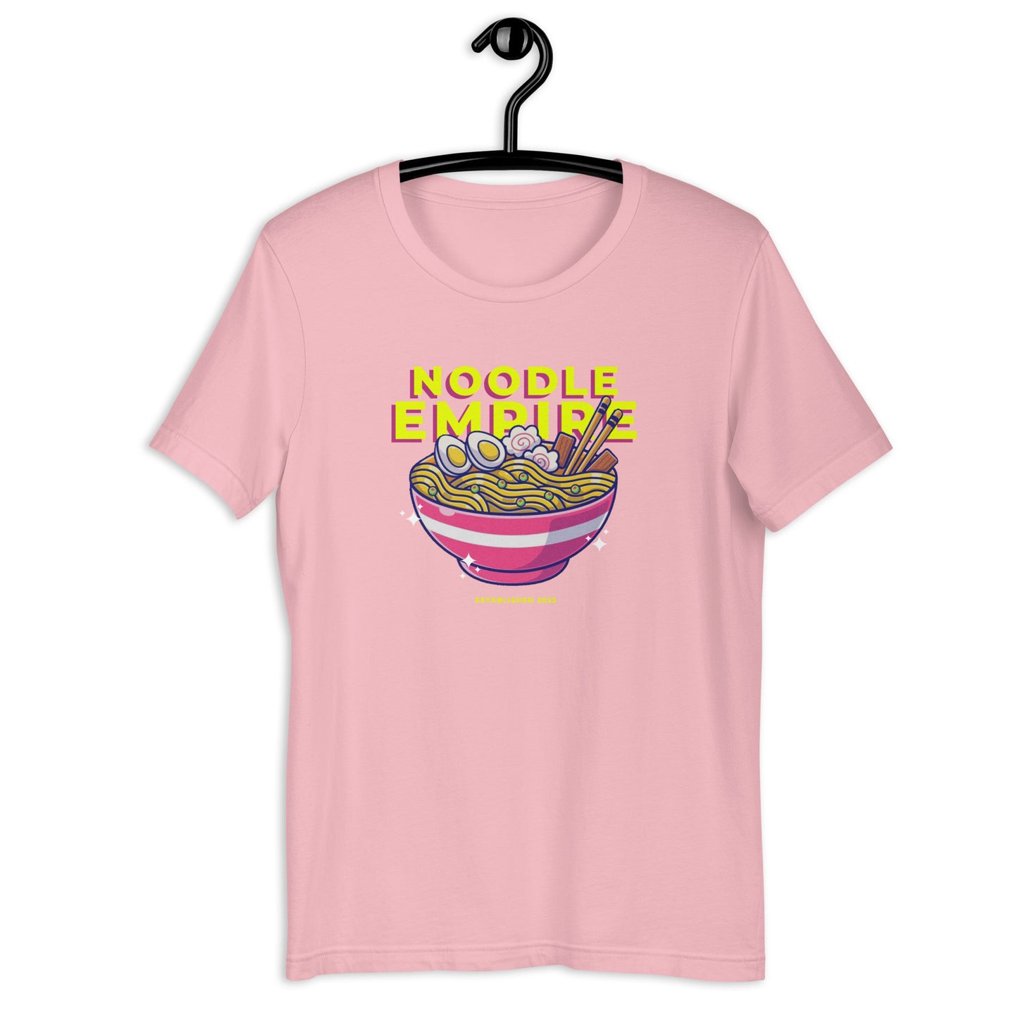 Noodle Empire T-Shirt: Pink Logo